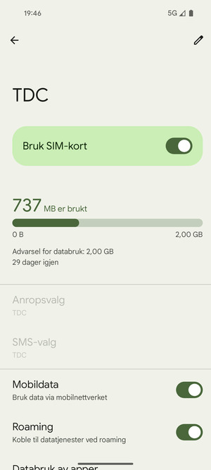 Slå Roaming på eller av