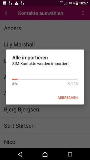 Ihre Kontakte werden in Ihrem Google Konto gespeichert und auf Ihrem Handy gespeichert, wenn Google das nächste Mal synchronisiert wird.