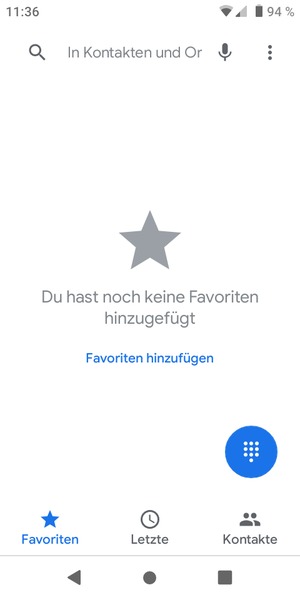 Wählen Sie Tastenfeld
