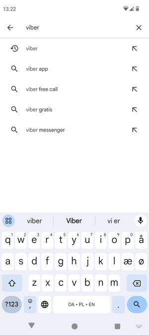 Indtast navnet på appen og vælg Søg
