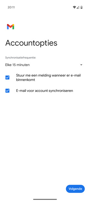 Selecteer Volgende