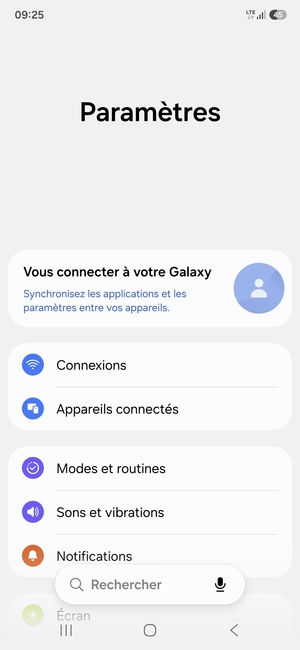 Sélectionnez Connexions
