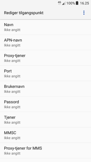 Skriv inn internett-informasjon