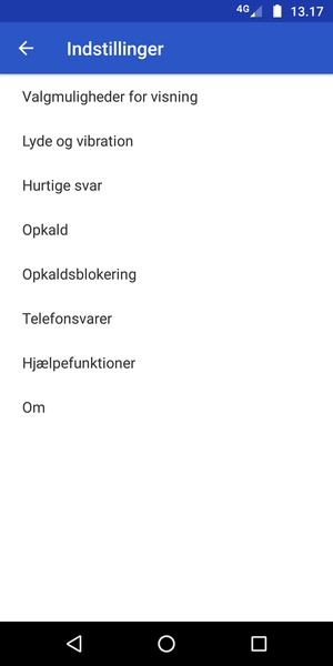 Vælg Telefonsvarer