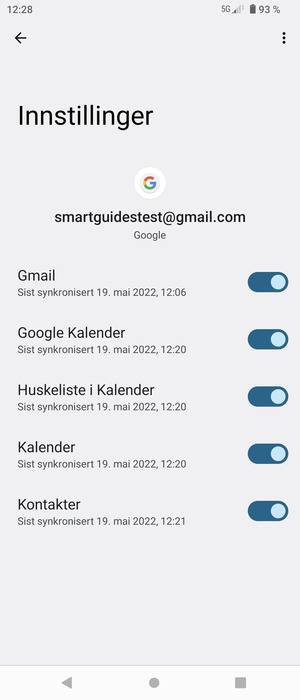 Velg menyknappen
