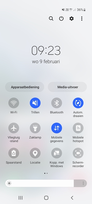 Selecteer Trillen om te veranderen naar stille modus