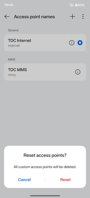 Select Reset