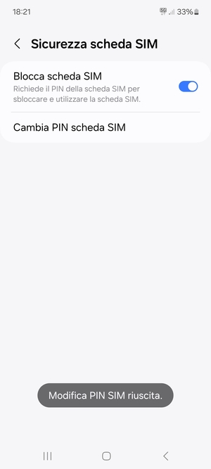 Il tuo PIN SIM è stato modificato