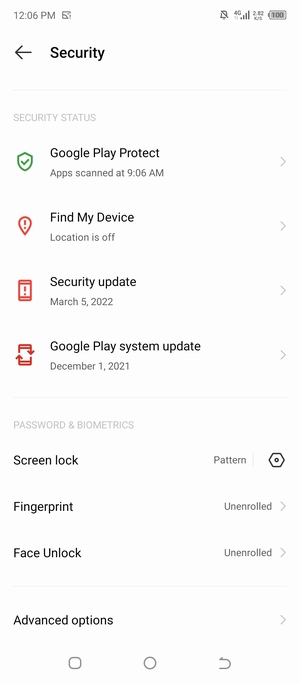 Your phone is now secure with a screen lock