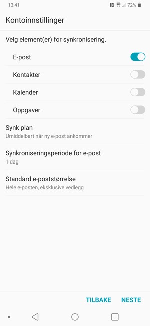 Velg NESTE