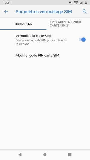 Sélectionnez Public puis Modifier code PIN carte SIM