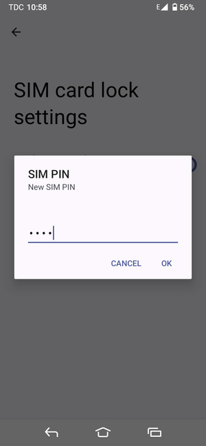 Enter your New SIM PIN and select OK