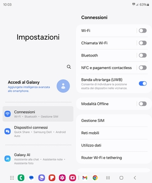 Seleziona Connessioni