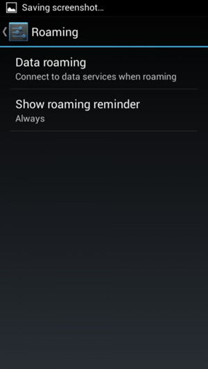 Select Data roaming
