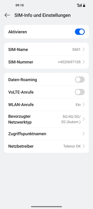 Um das Netzwerk zu wechseln, falls Probleme auftreten, wählen Sie Netzbetreiber