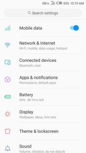 Select Network & Internet