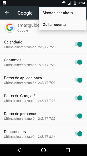 Seleccione Sincronizar ahora