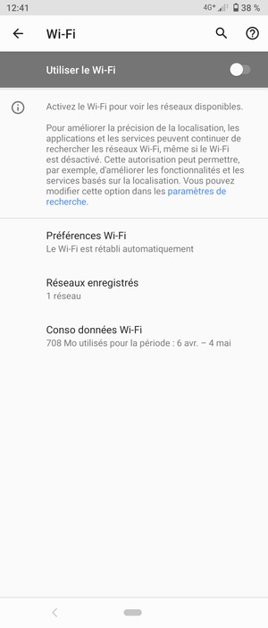 Activer le Utiliser le Wi-Fi