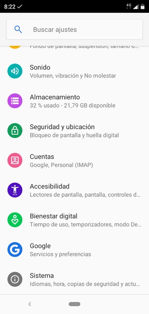 Desplácese y seleccione Seguridad y ubicación