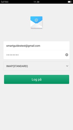 Indtast din Gmail eller Hotmail adresse og adgangskode. Vælg Log på