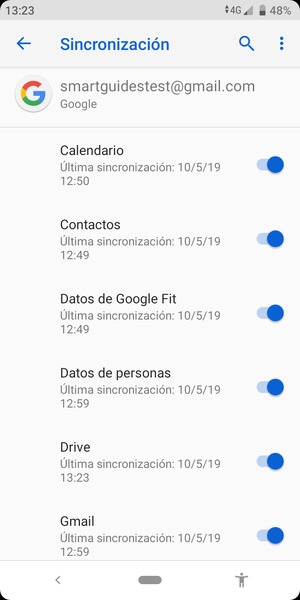 Asegúrese de haber seleccionado Contactos