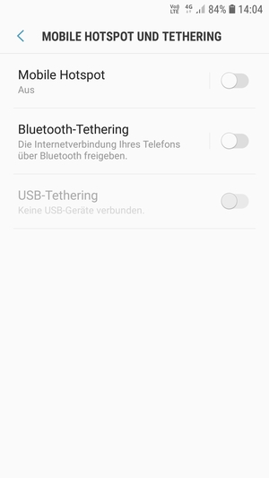 Wählen Sie Mobile Hotspot