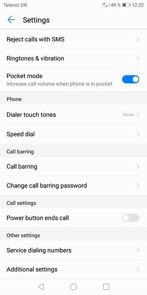 Scroll to  and select Additional settings