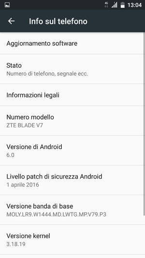 Seleziona Aggiornamento software
