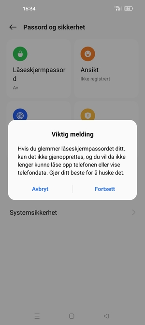 Velg Fortsett