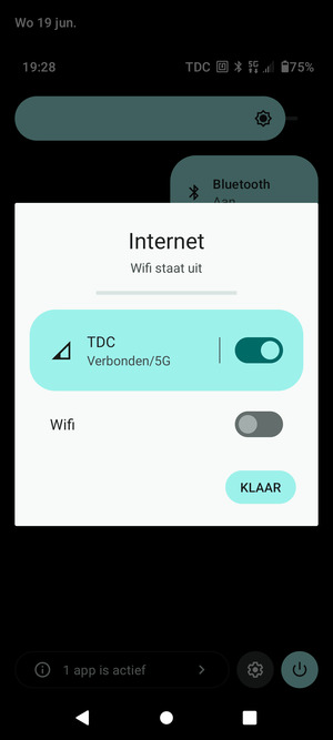 Selecteer KLAAR