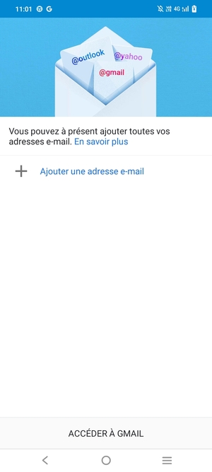 Sélectionnez Ajouter une adresse e-mail