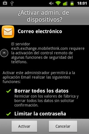 Seleccione Activar