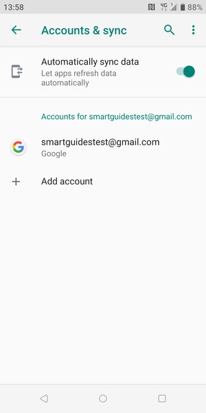 Select your Google account