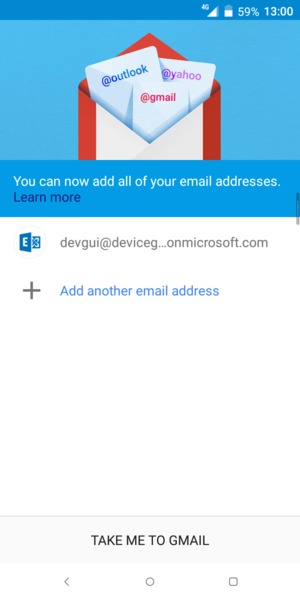 Select TAKE ME TO GMAIL