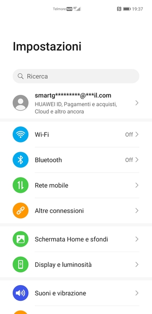 Seleziona Rete mobile