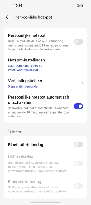 Selecteer Hotspot-instellingen