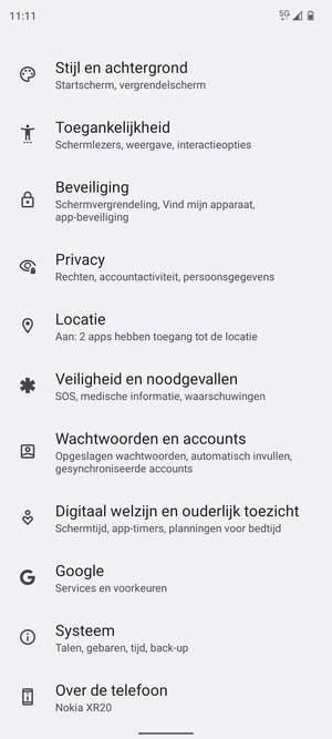 Scroll naar en selecteer Systeem