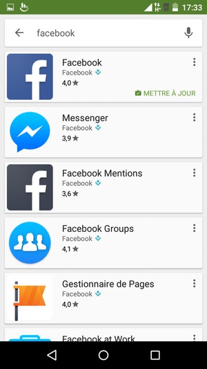 Sélectionnez l'appli