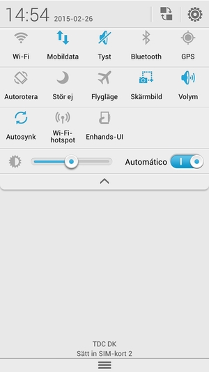 Aktivera Automático