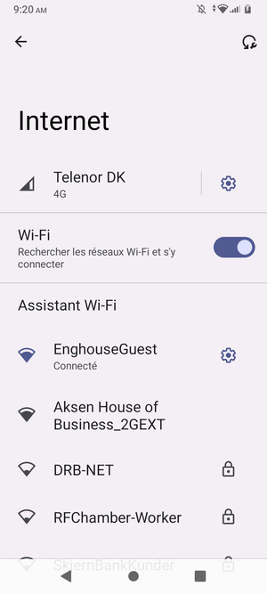 Vous êtes maintenant connecté au réseau Wi-Fi
