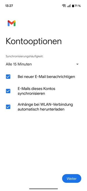 Wählen Sie Weiter