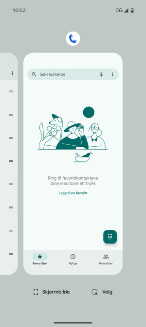 Dra apper opp for å lukke dem