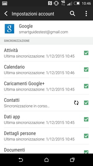 Le tue informazioni verranno sincronizzate