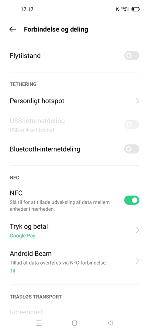 Vælg Personligt hotspot