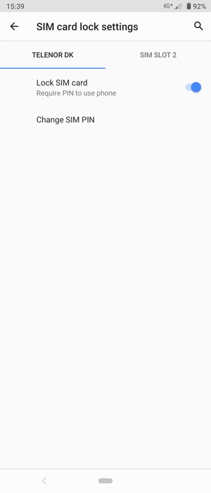 Select Public and Change SIM PIN