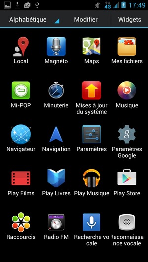 Faites défiler et sélectionnez Paramètres