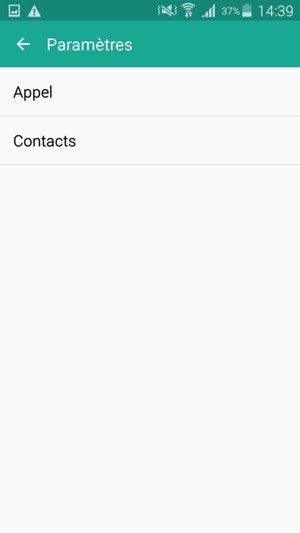 Sélectionnez Contacts