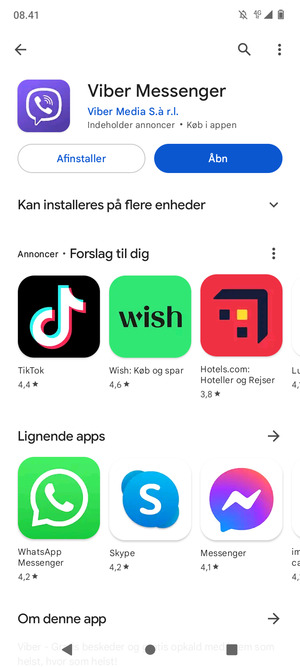 Vælg Åbn