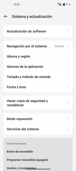 Seleccione Actualización de software