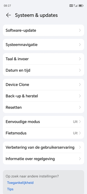 Selecteer Back-up & herstel